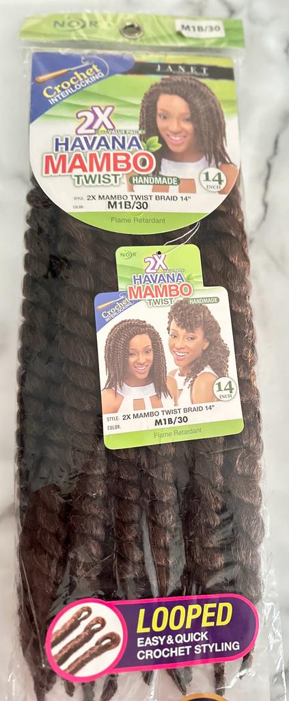 Janet Collection Noir 2x Havana Mambo Twist Braids 1B/30 (14inches)